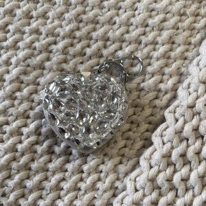 Silver Heart Mirror Keychain